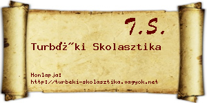 Turbéki Skolasztika névjegykártya